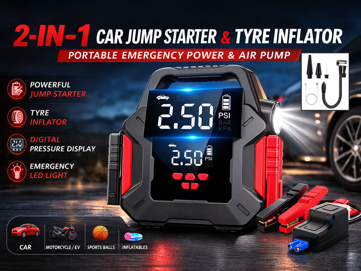 Car Jump Starter with Tyre Inflator