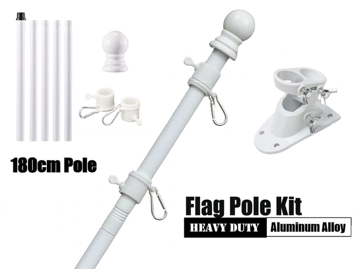 6ft Flag Pole Holder Kits Wall Mount Flagpole