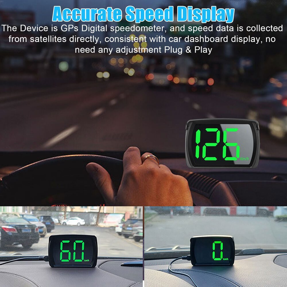 Digital Speedometer Universal GPS Car HUD Head Up Display KM/H Speed Display