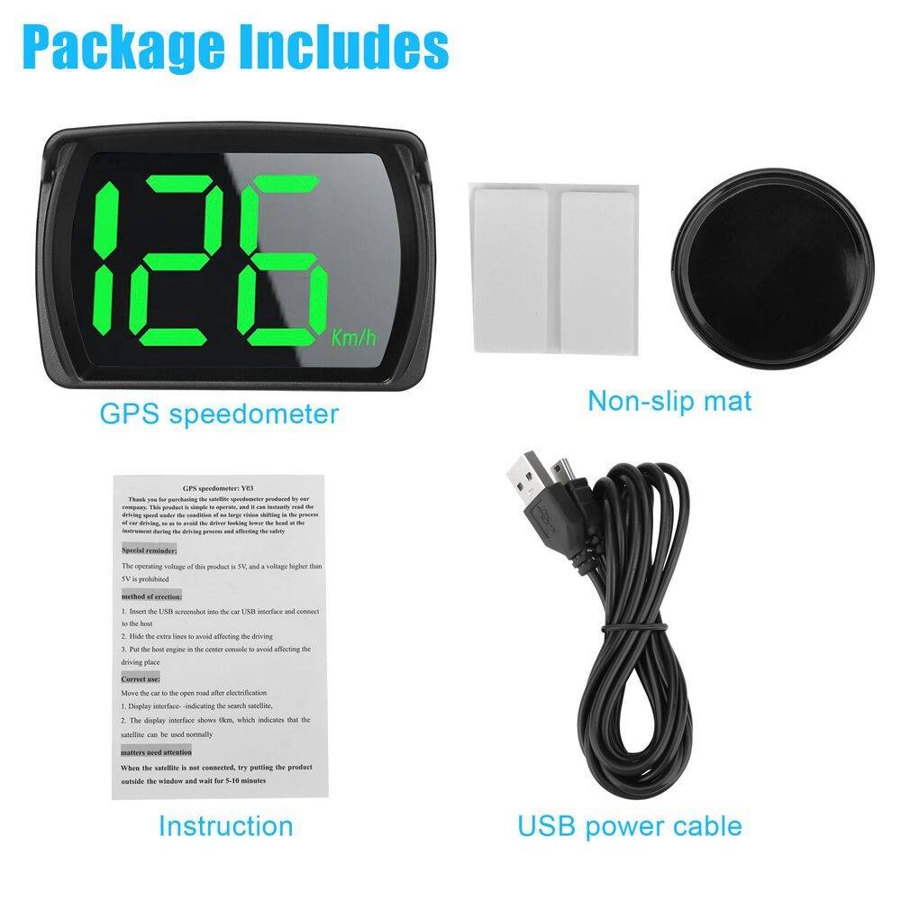 Digital Speedometer Universal GPS Car HUD Head Up Display KM/H Speed Display