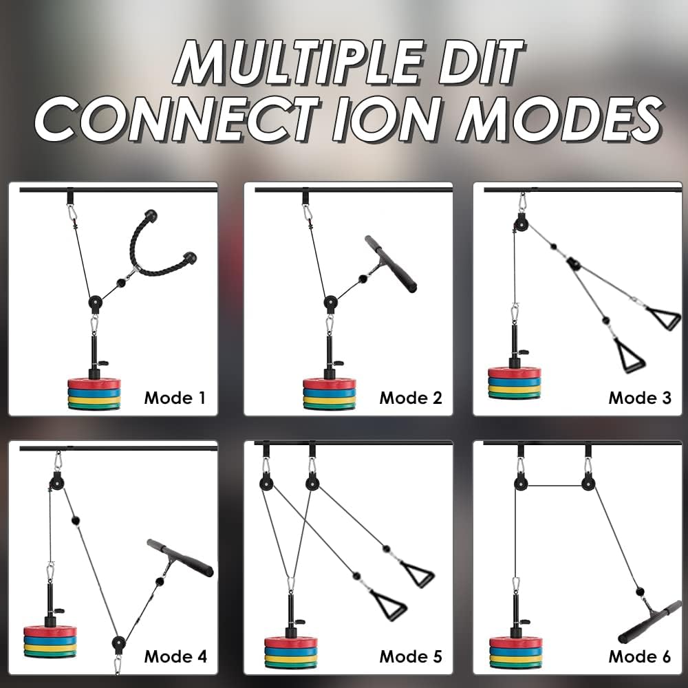 Home Gym Fitness Pulley Cable System Set