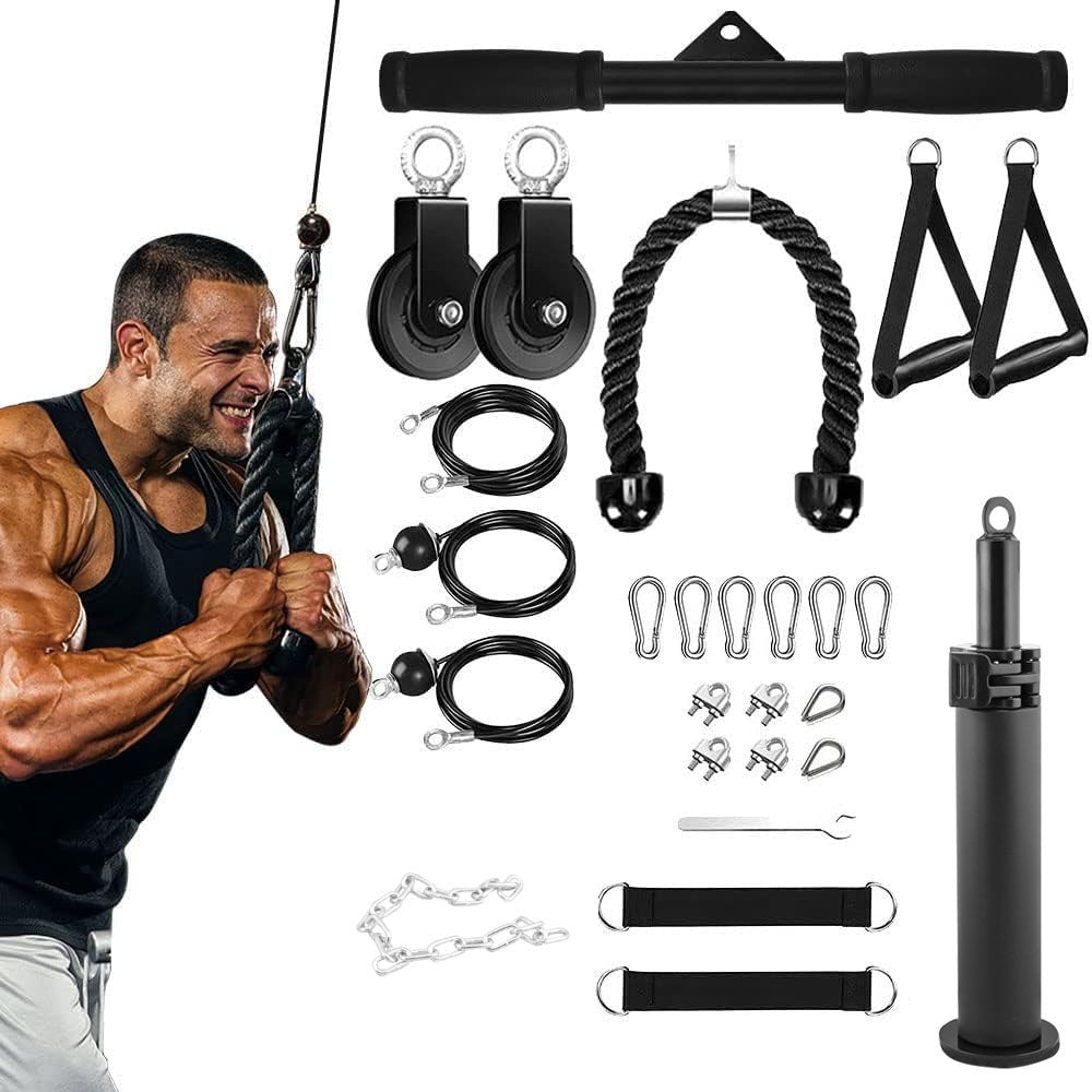 Home Gym Fitness Pulley Cable System Set