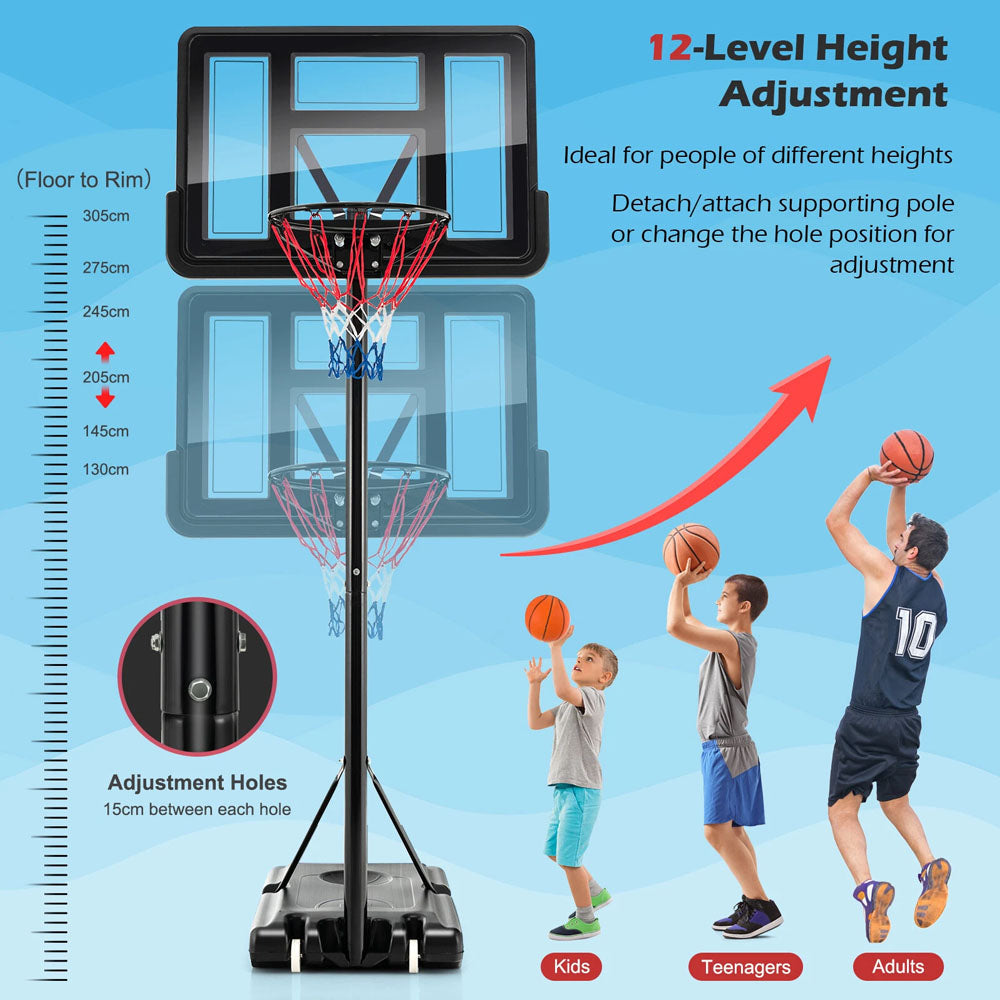 Height Adjustable Portable Basketball Hoop Stand