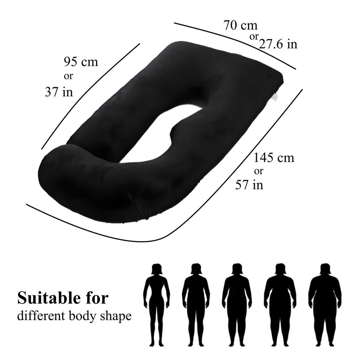Pregnancy Pillow U-Shaped Full Length Body Support