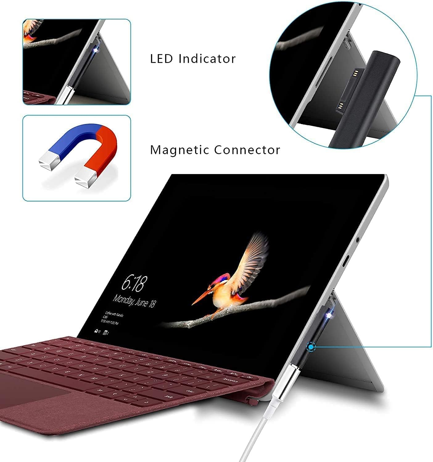 Surface Pro Charger Adapter USB C Charger Adapter