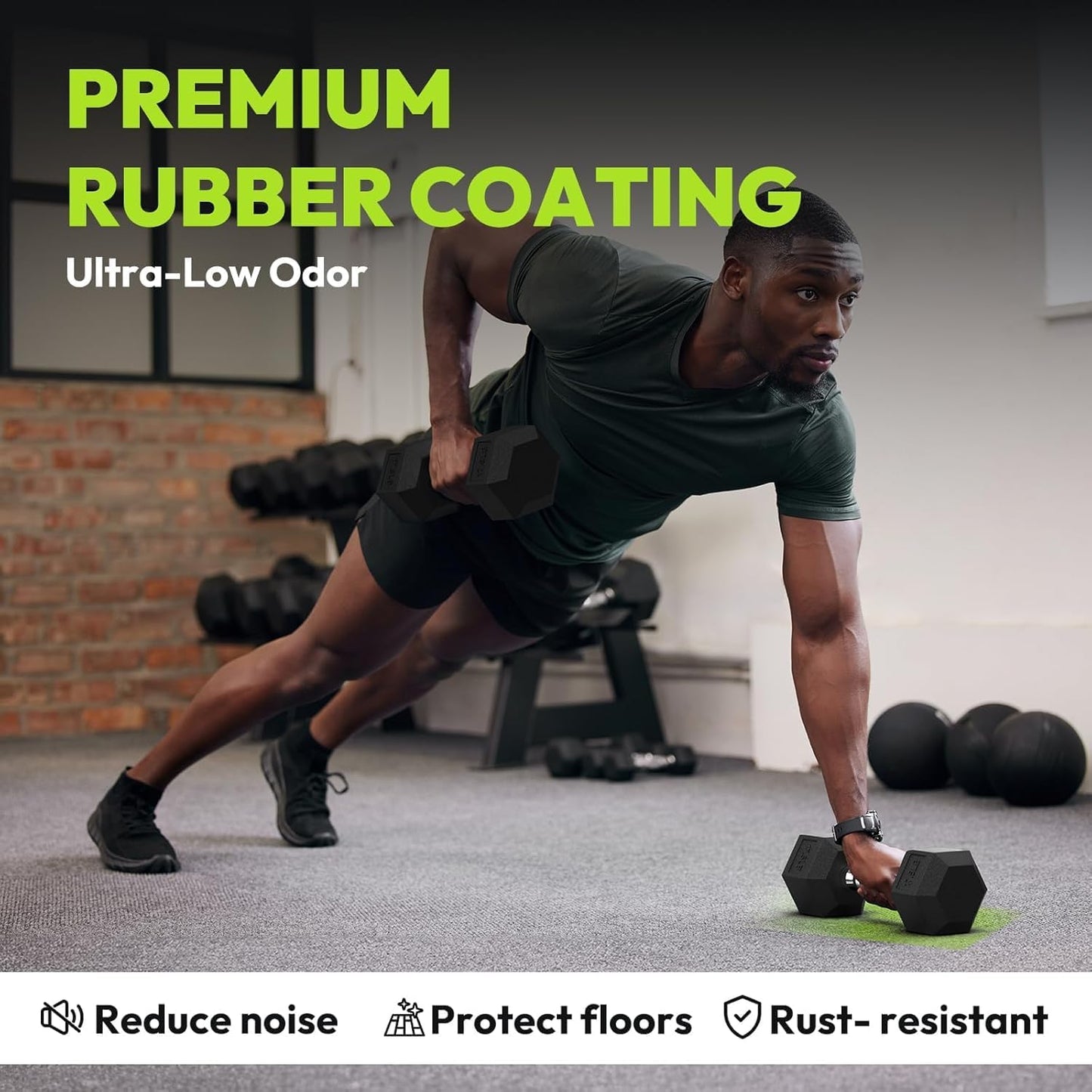 Hex Dumbbell Set - 2 x 5kg Weights