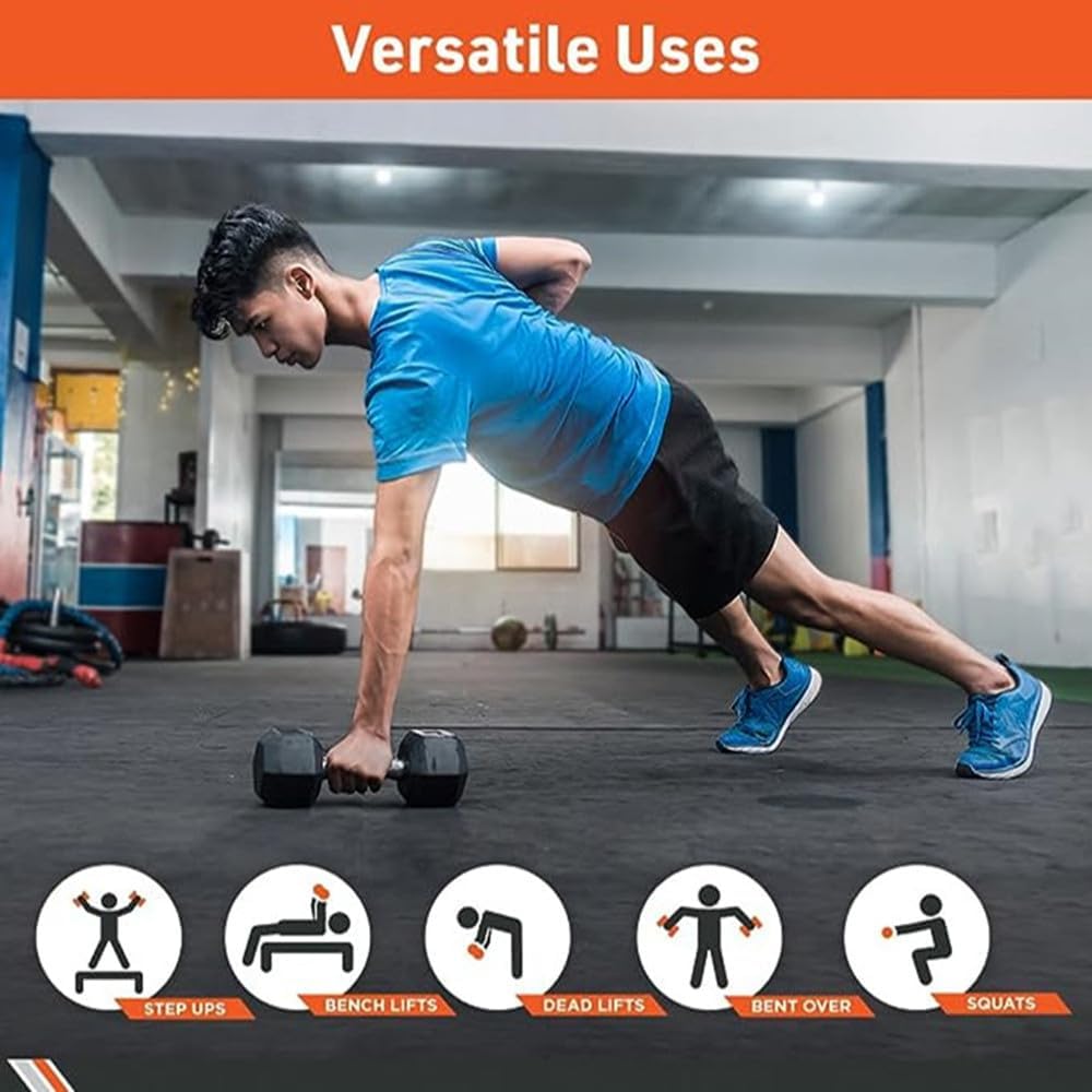 Hex Dumbbell Set - 2 x 5kg Weights