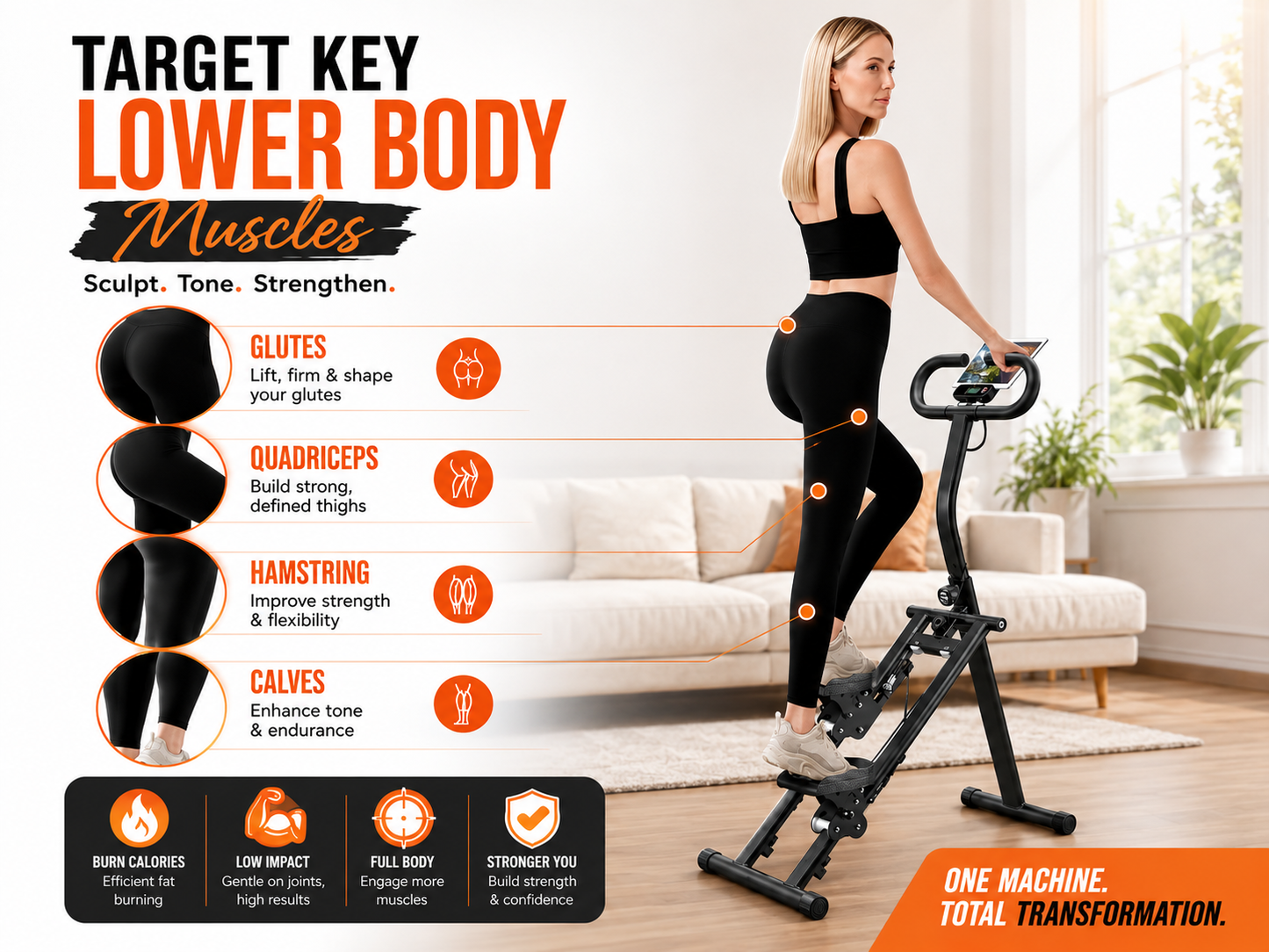 Fitness Foldable Stair Steppers Exercise at Home Fitness Steppers