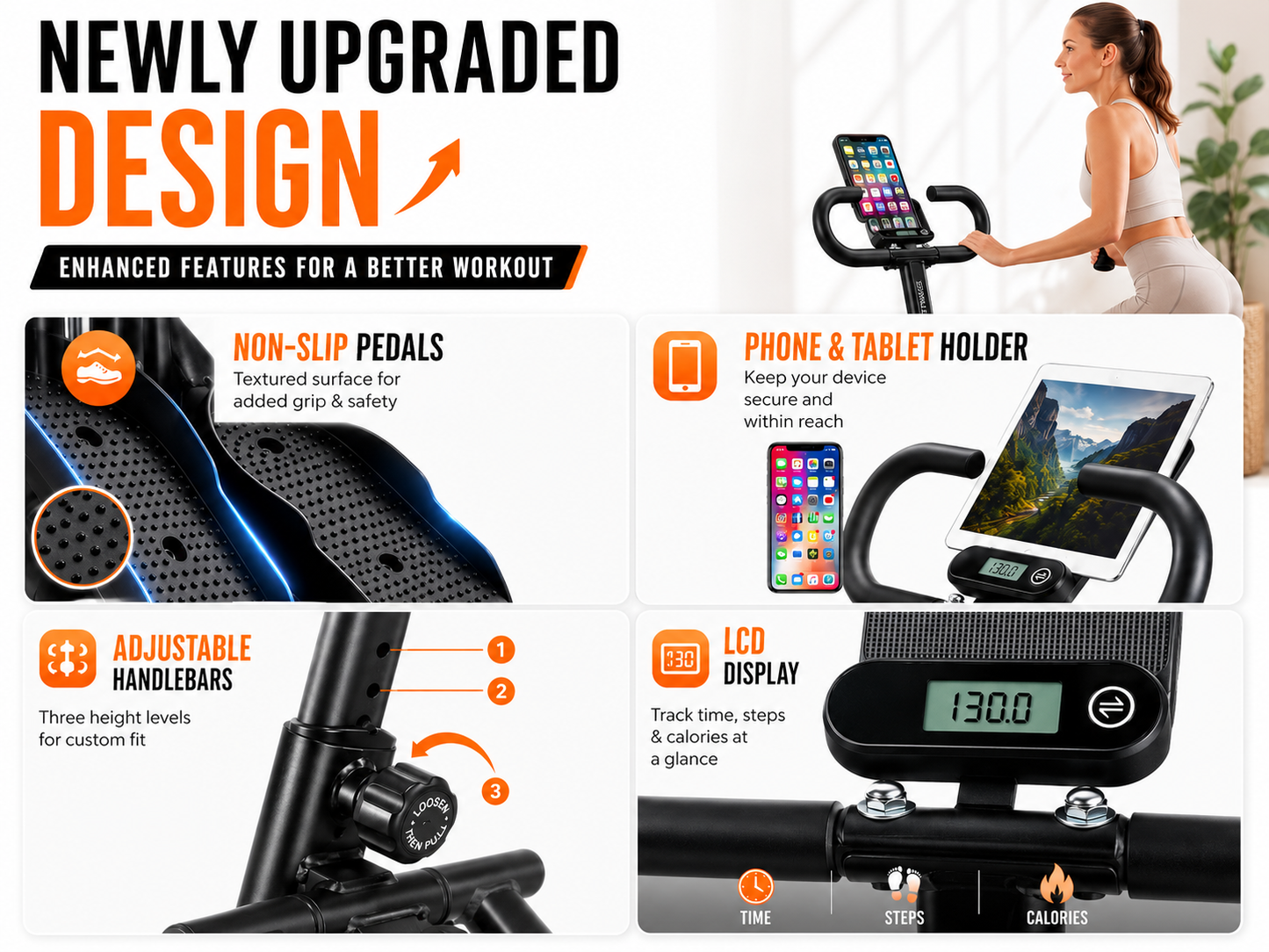 Fitness Foldable Stair Steppers Exercise at Home Fitness Steppers