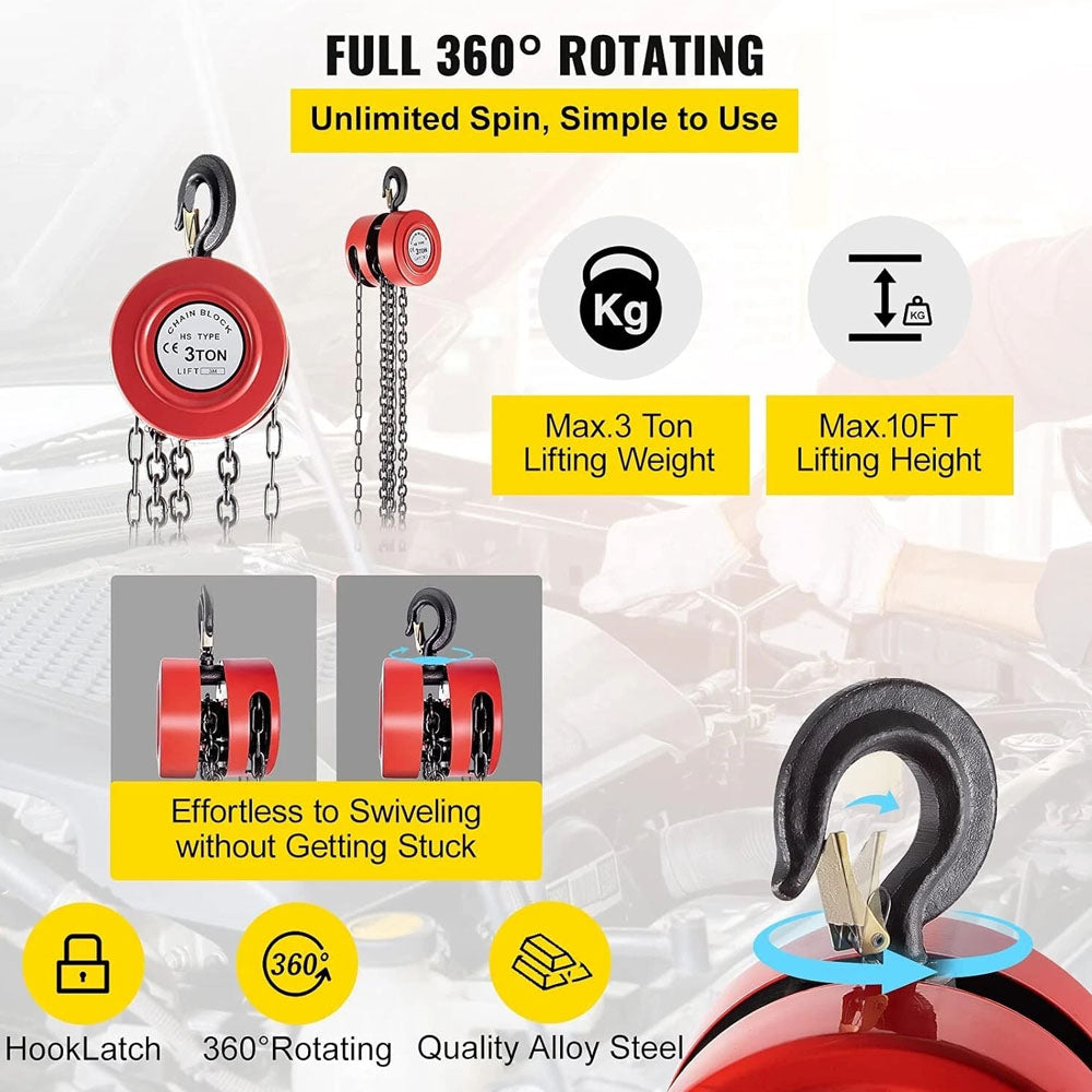 3T Chain Block Tackle Hoist  3M