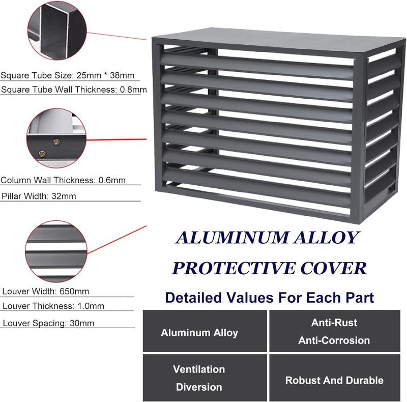 1100mm Outdoor Aluminium Air Conditioner Cover