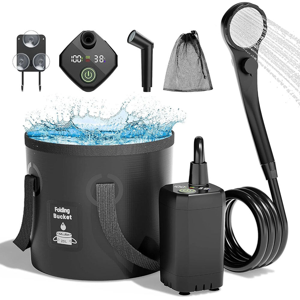 Portable Shower Kit Camping Shower Kit with Bucket
