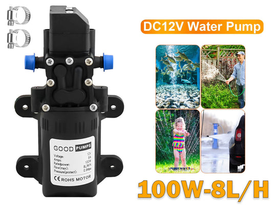 12V Water Pump 123 PSI High Pressure Caravan