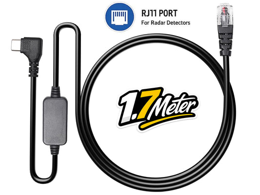 USB-C Radar Power Cable for Escort, Beltronic, V1 & Uniden Radar