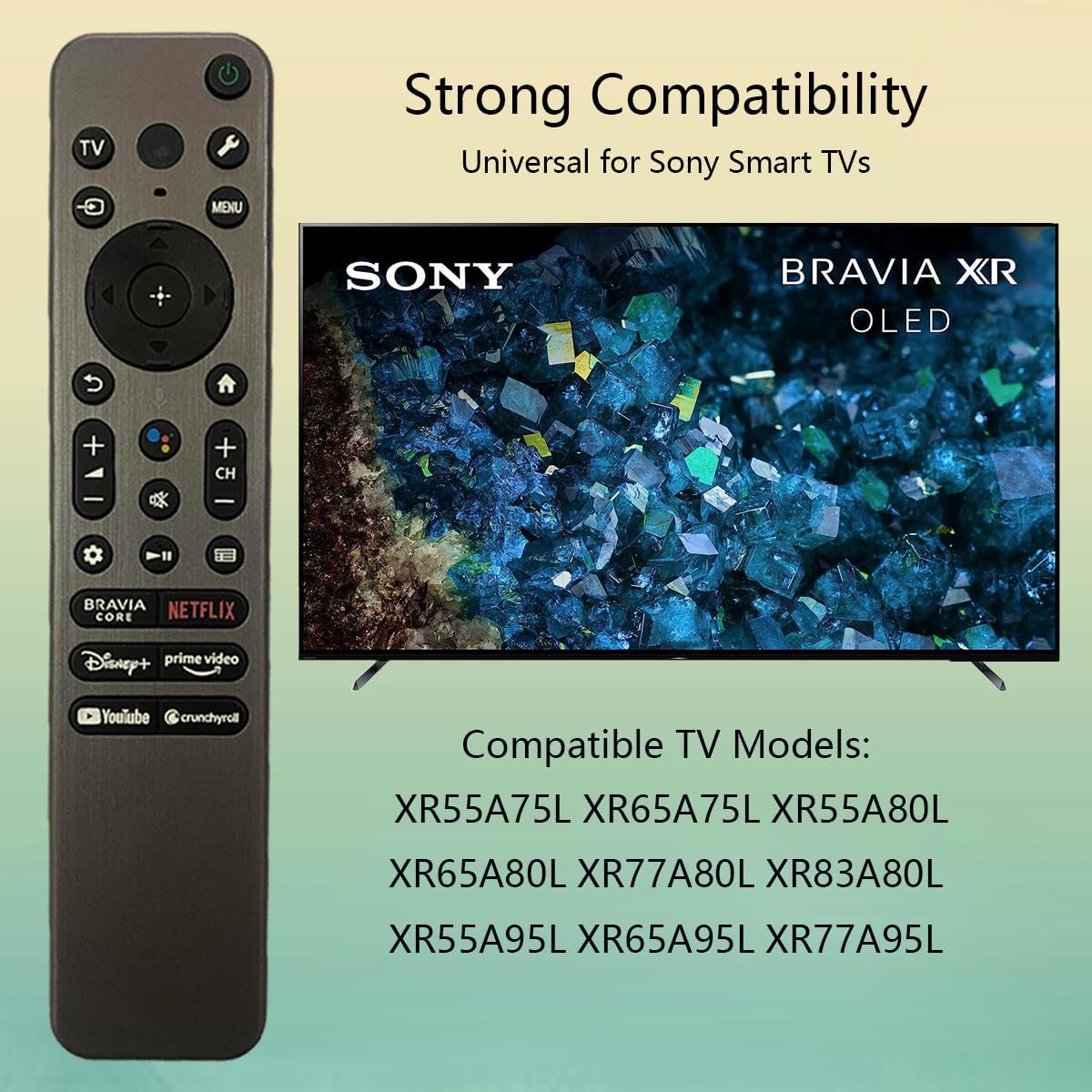 Replacement Voice Remote Control for Sony Bravia Smart TVs – RMF-TX810U / TX820U / TX910U / TX920U Compatible
