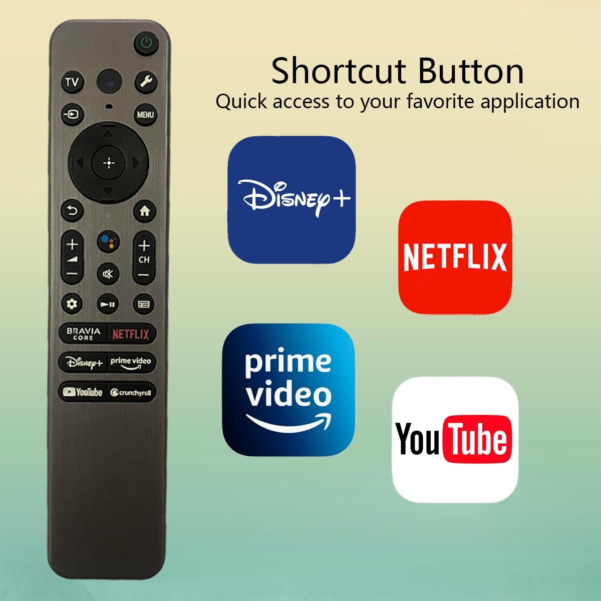 Replacement Voice Remote Control for Sony Bravia Smart TVs – RMF-TX810U / TX820U / TX910U / TX920U Compatible