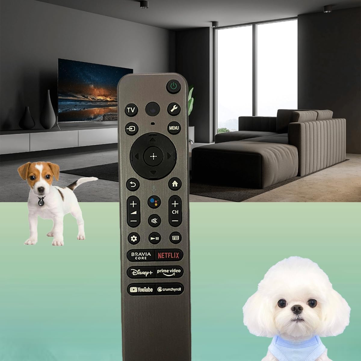 Replacement Voice Remote Control for Sony Bravia Smart TVs – RMF-TX810U / TX820U / TX910U / TX920U Compatible