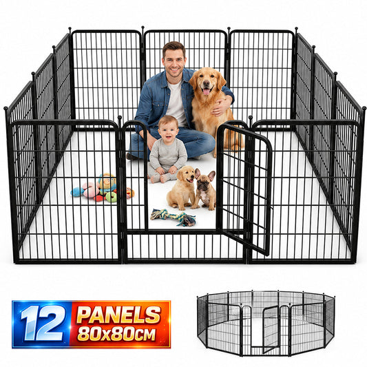 Dog Playpen Pet Playpen Fence 12 Panels