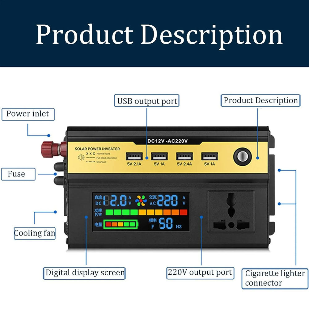 1600W Car Solar Power Inverter