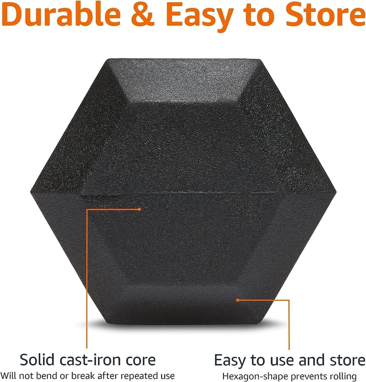 15kg Rubber Hex Dumbbell