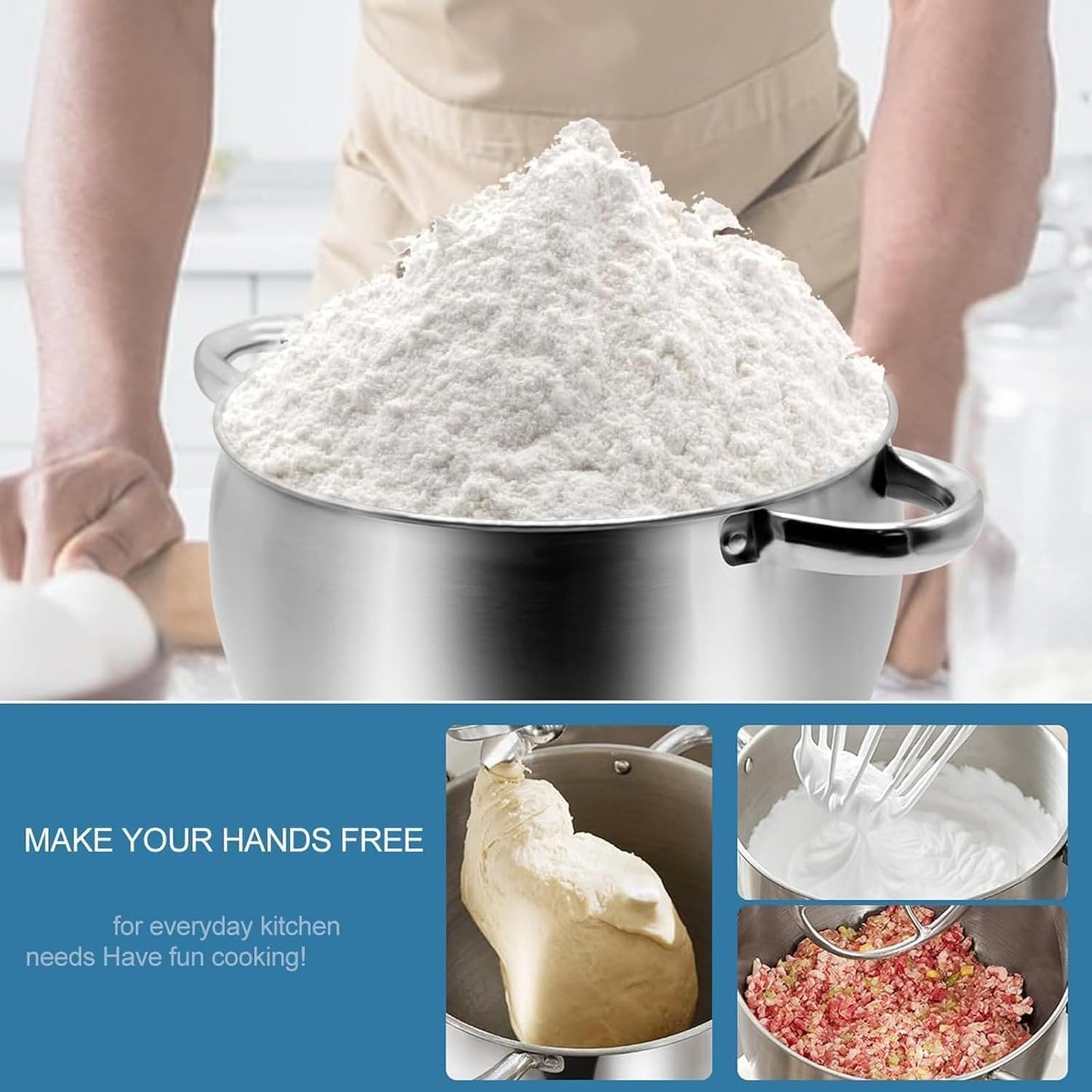 6L Stand Mixer with Blender & Grinder