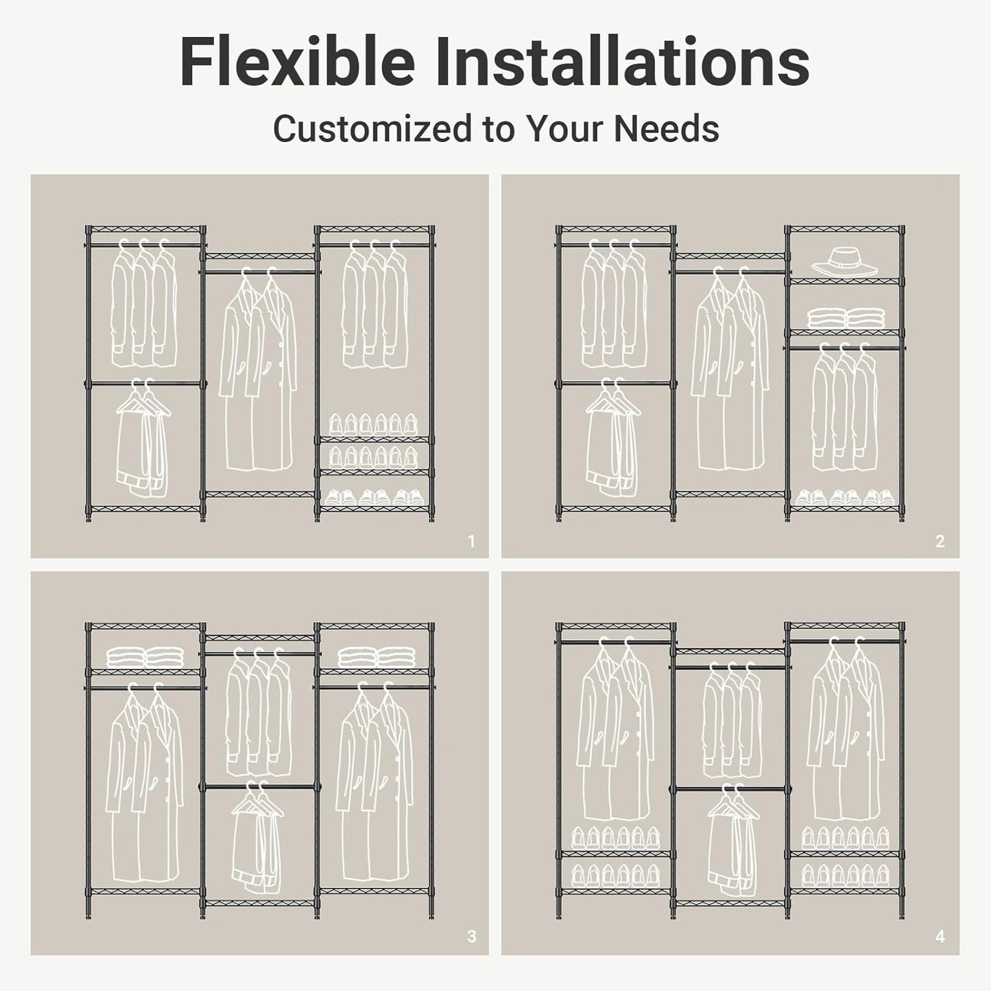 Wardrobe Organizer Clothes Rack