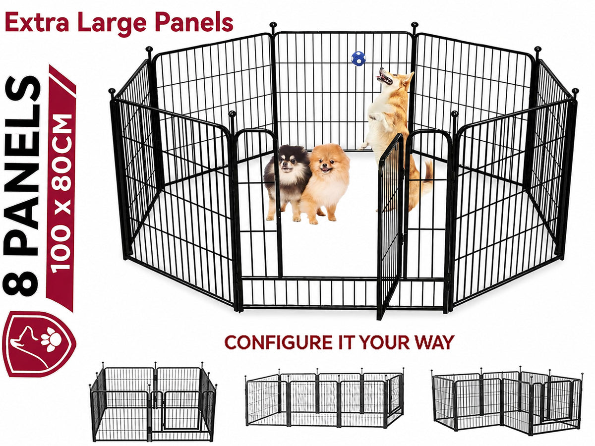 Dog Playpen Pet Playpen Fence 8 Panels