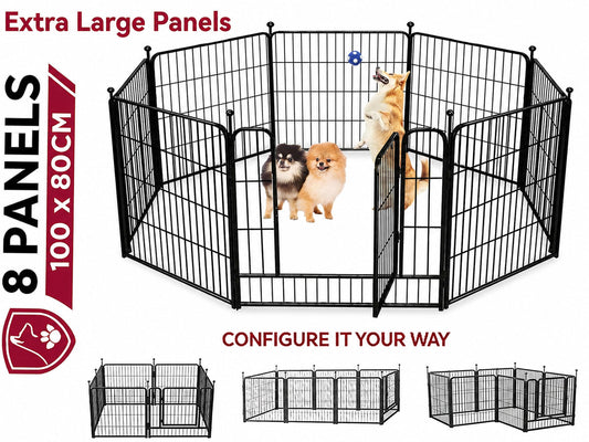 Dog Playpen Pet Playpen Fence 8 Panels