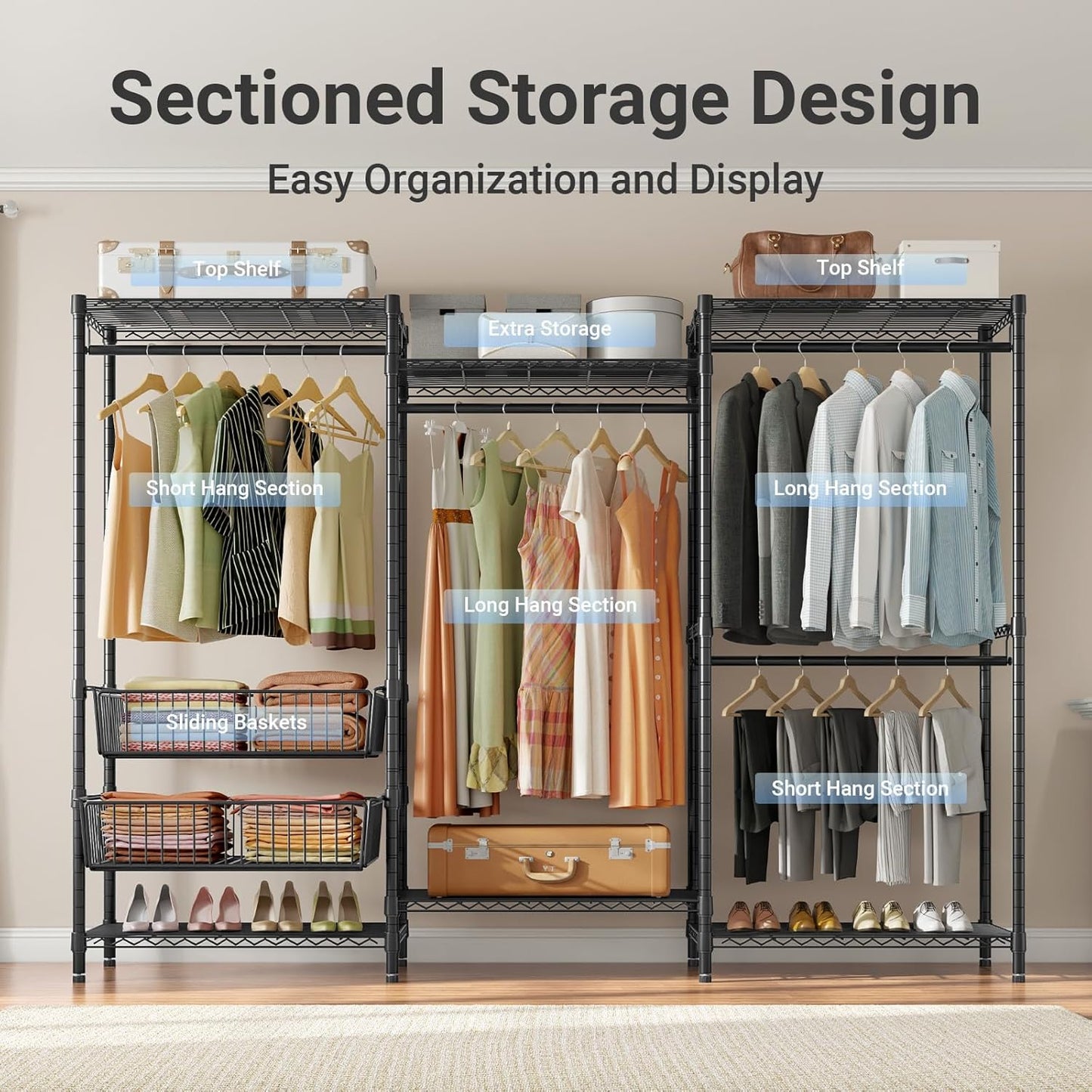 Wardrobe Organizer Clothes Rack