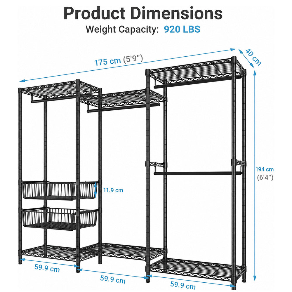 Wardrobe Organizer Clothes Rack
