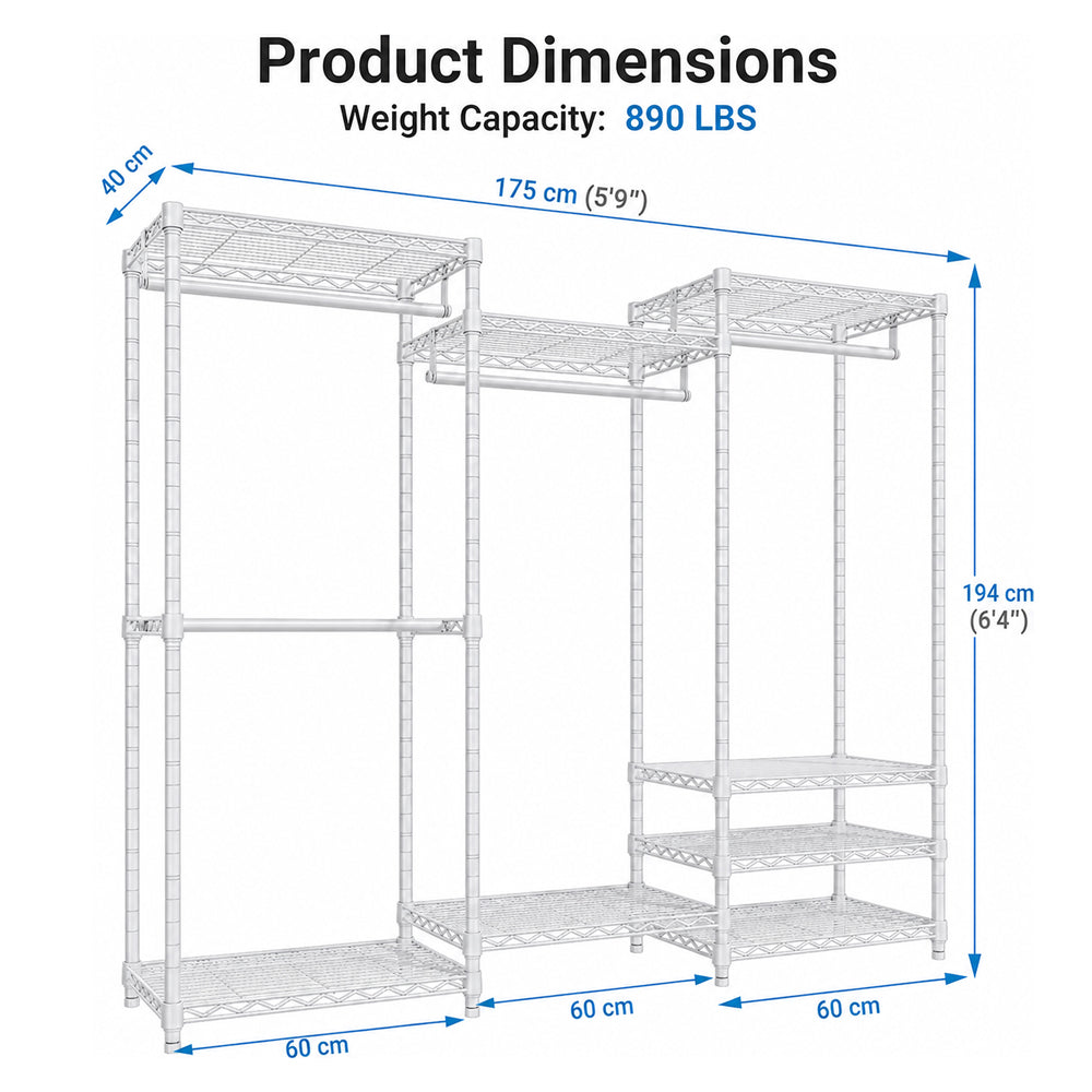 Wardrobe Organizer Clothes Rack