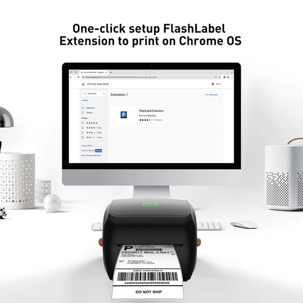 Portable Thermal Label Printer USB & Bluetooth Direct Thermal, High-Speed Printing