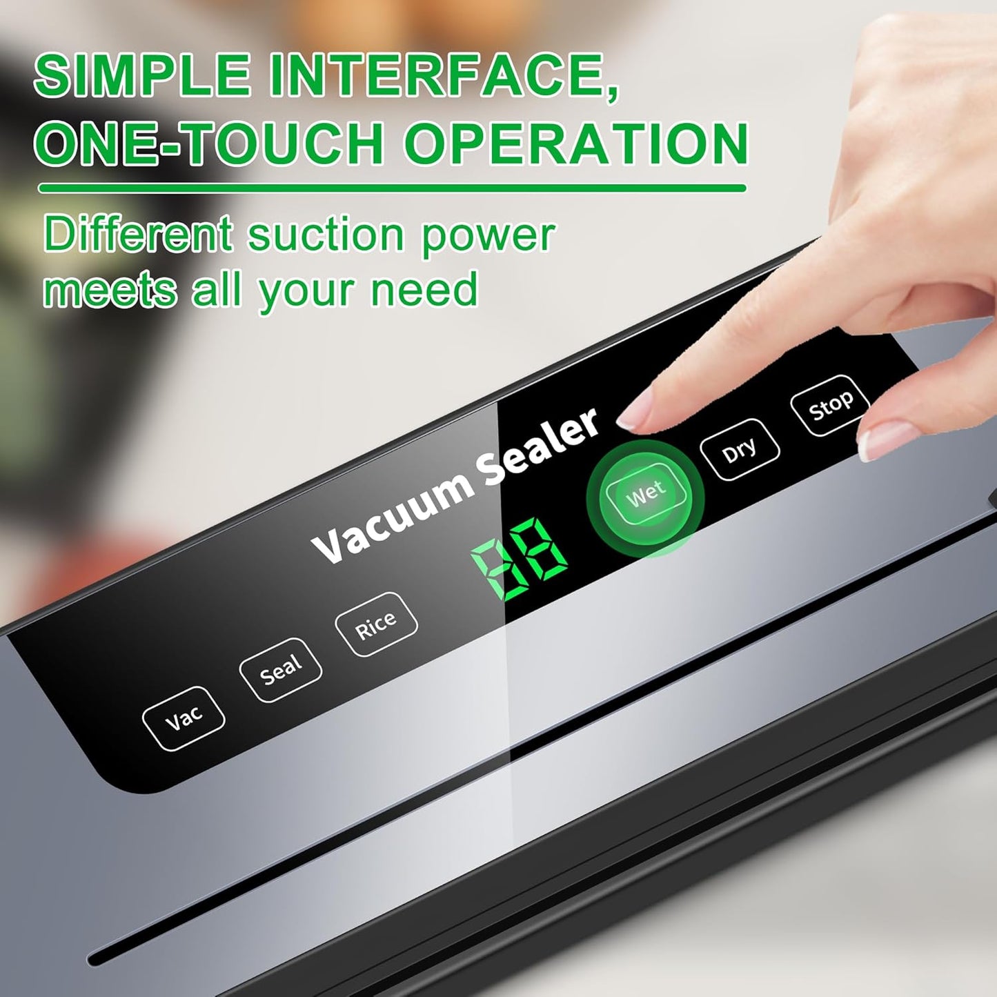 Vacuum Food Sealer Machine with Built-In Cutter