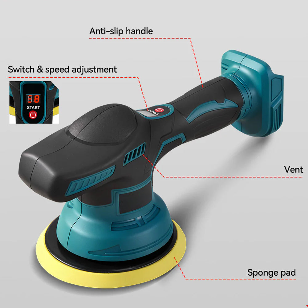 Cordless Car Buffer Polisher Compatible Makita 18V Brushless Polish Wax