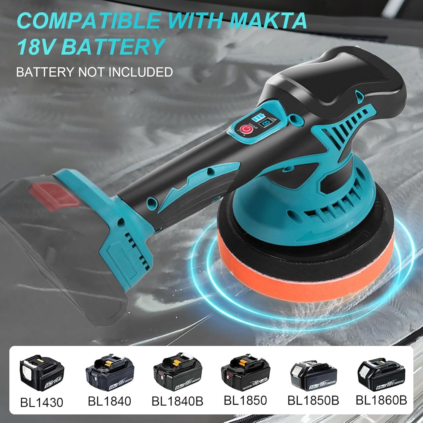 Cordless Car Buffer Polisher Compatible Makita 18V Brushless Polish Wax