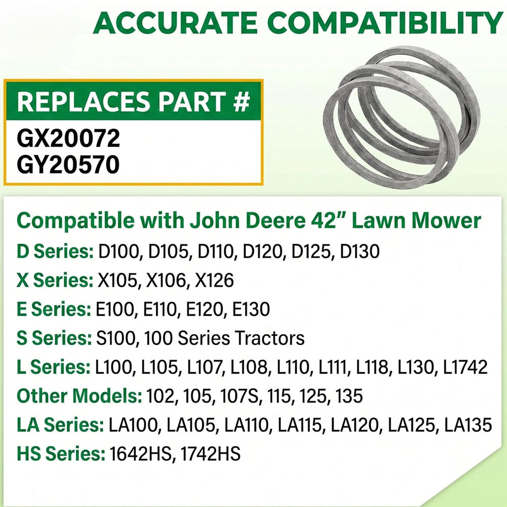 Deck Belt GX20072 GY20570  for 42" Cut John Deere L100 L102 L105 L107 L110 L111