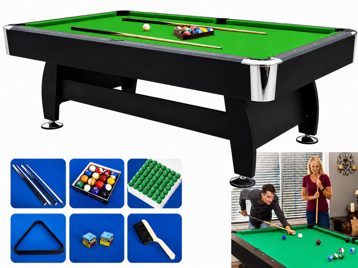 7Ft Multi Function 3 in 1 Pool Table Hockey Tennis Table With A Electronic Puck