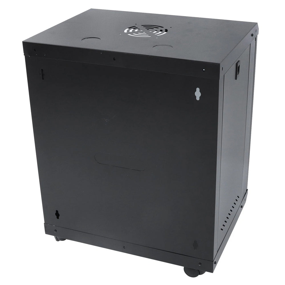 12U Network Server Cabinet Wall Mount Data Rack Enclosure 19 Inch Deep with Locking Glass Door