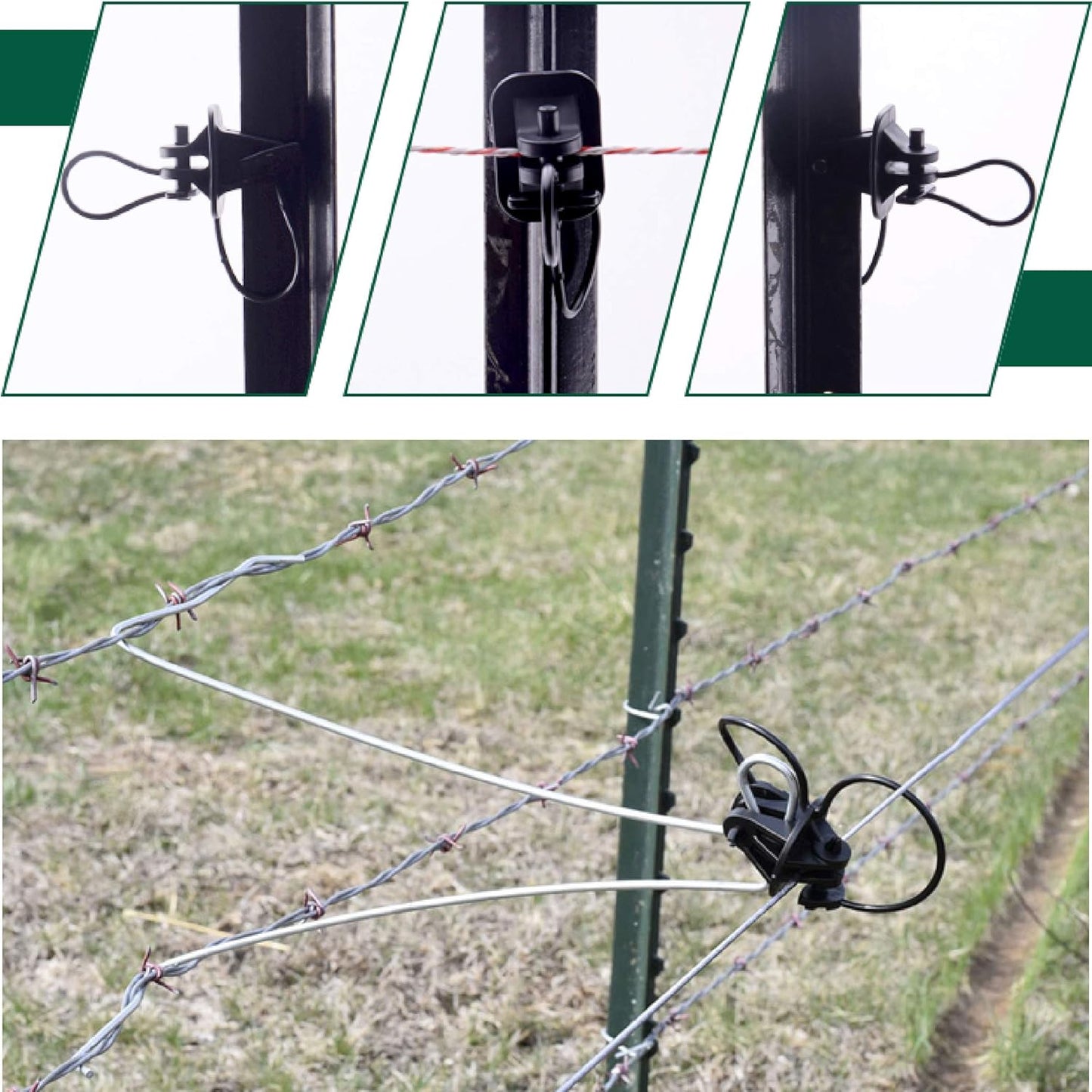 Anti-UV Electric Fence Y Steel Post Pinlock Insulator