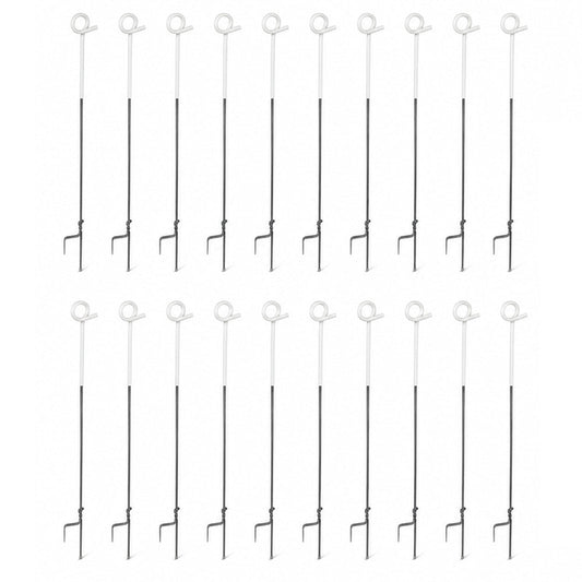 20x Electric Fence Pigtail Posts Steel Tape Fencing Electric Fencing