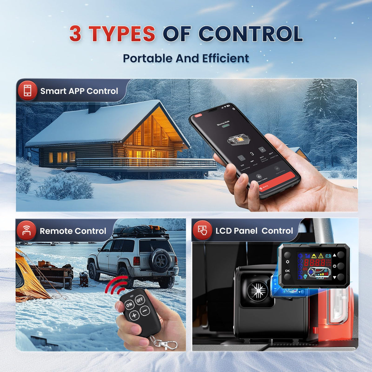 Diesel Air Heater 12V 8KW Bluetooth App