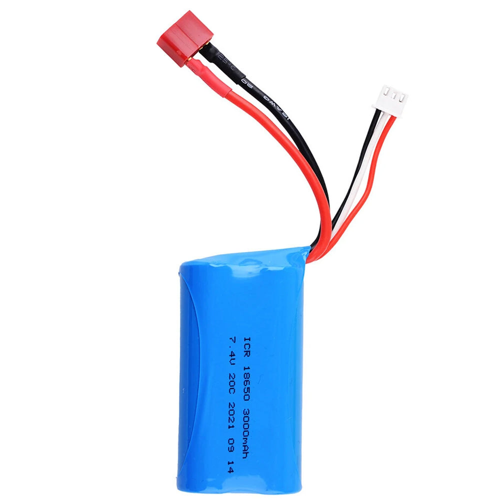 Rechargeable Battery for RC Car - 7.4V 3000mAh Li-ion