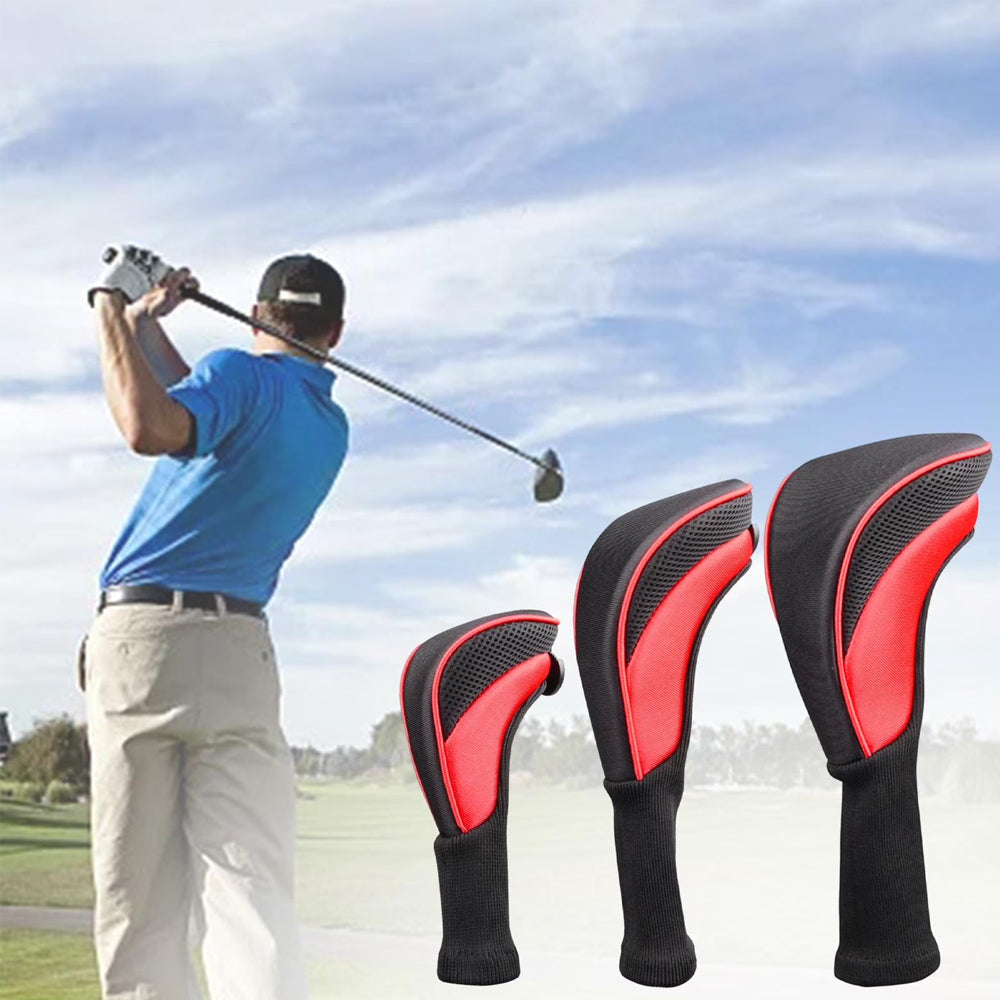 3pcs Golf Club Head Covers for Driver and Fairway Woods