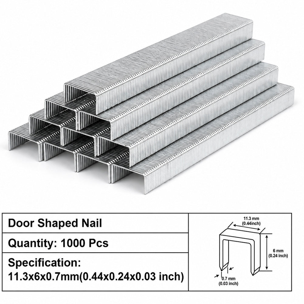 1000Pcs U-Shaped Staples Nails For Staple Gun Stapler Furniture
