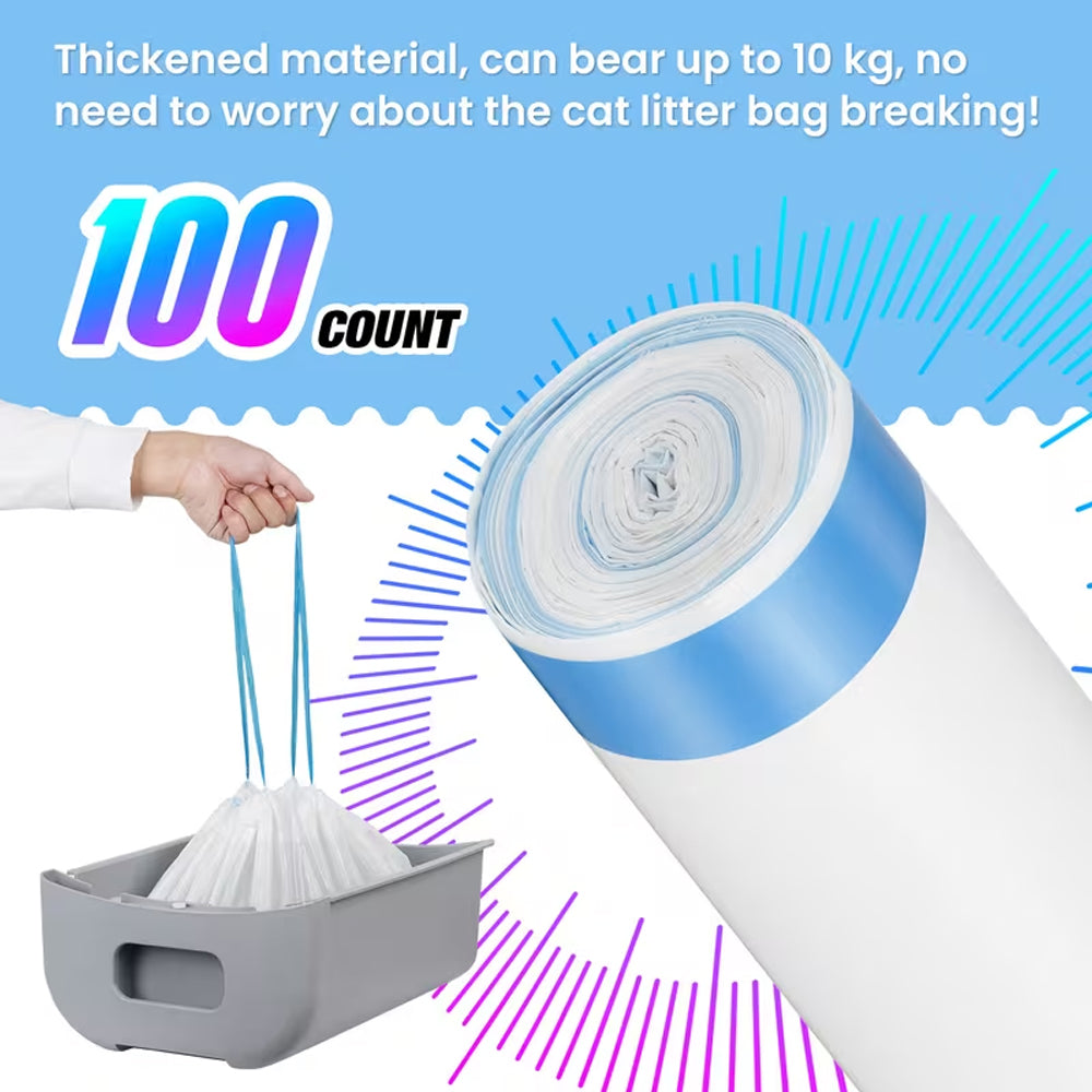 100 Pcs Cat Litter Box Garbage  Bags