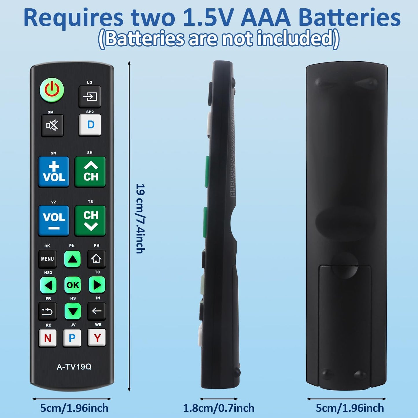 Universal Big Button TV Remote Replacement