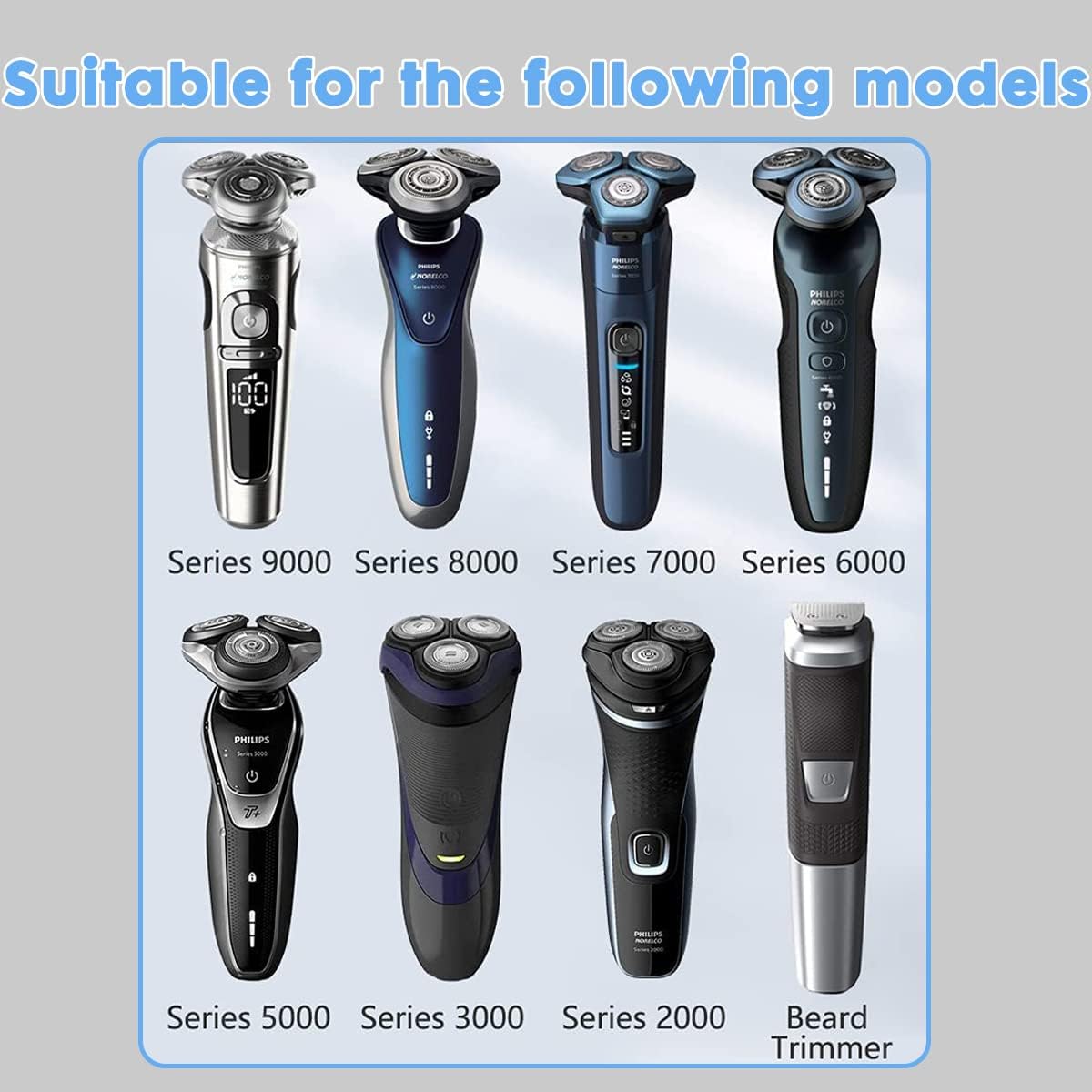 Electric Shaver Charger 15V Compatible Philips