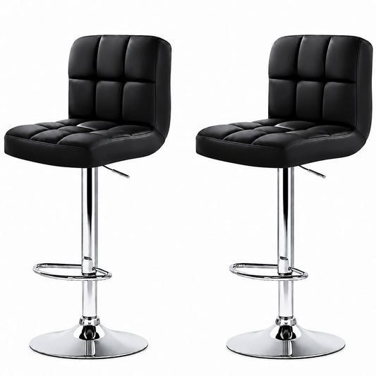 Adjustable Bar Stools  Black (Set of 2)