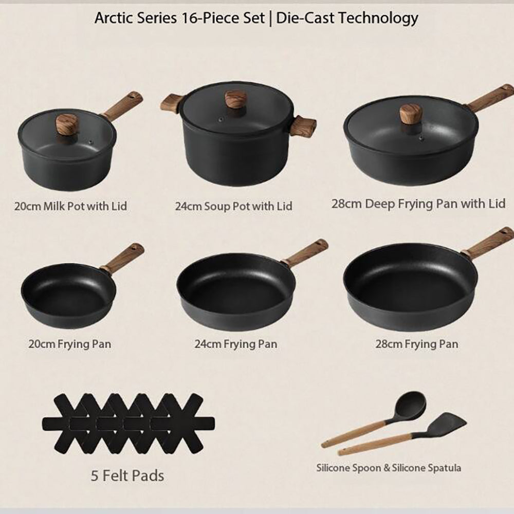 16 Piece Nonstick Cookware Set