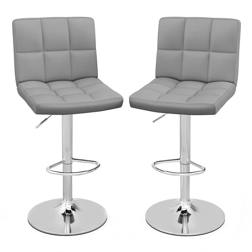 Adjustable Bar Stools Grey (Set of 2)